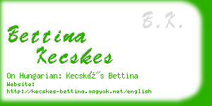 bettina kecskes business card